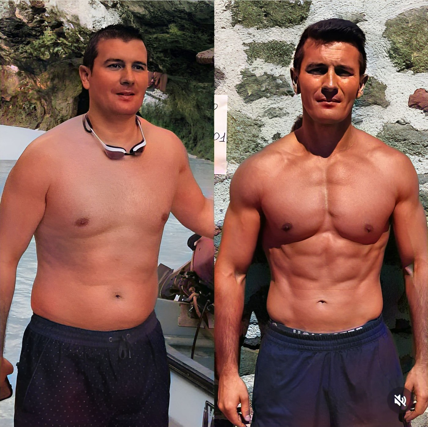 Transformare client CM24FIT — Recompoziție corporală, înainte și după